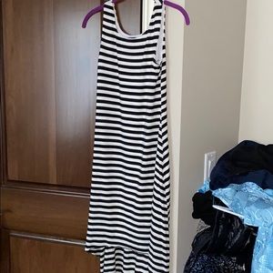 Black + White Striped Dress